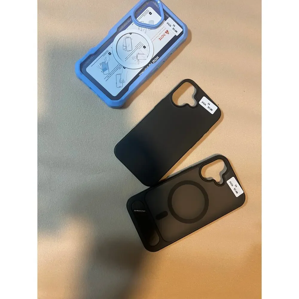 iPhone 16 Phone Cases 3 total ( Black 2, Blue 1)